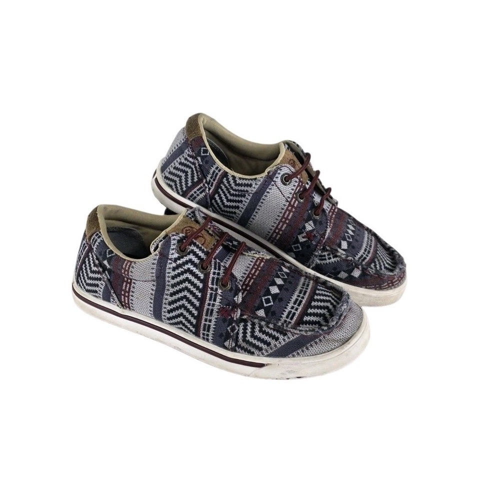 Twisted X Hooey Looper Unisex Moccasins Loafers Aztec Youth 2.5M Womens 4 4.5